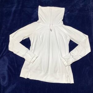 Lululemon Athletica Size 8 White Slouch Neck Top Shirt Sweatshirt
